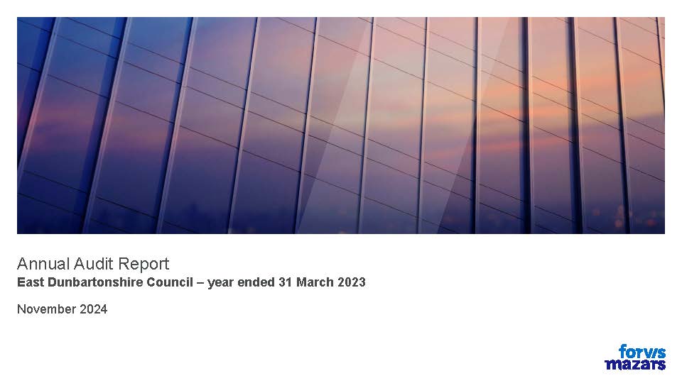 View East Dunbartonshire Council annual audit 2022/23