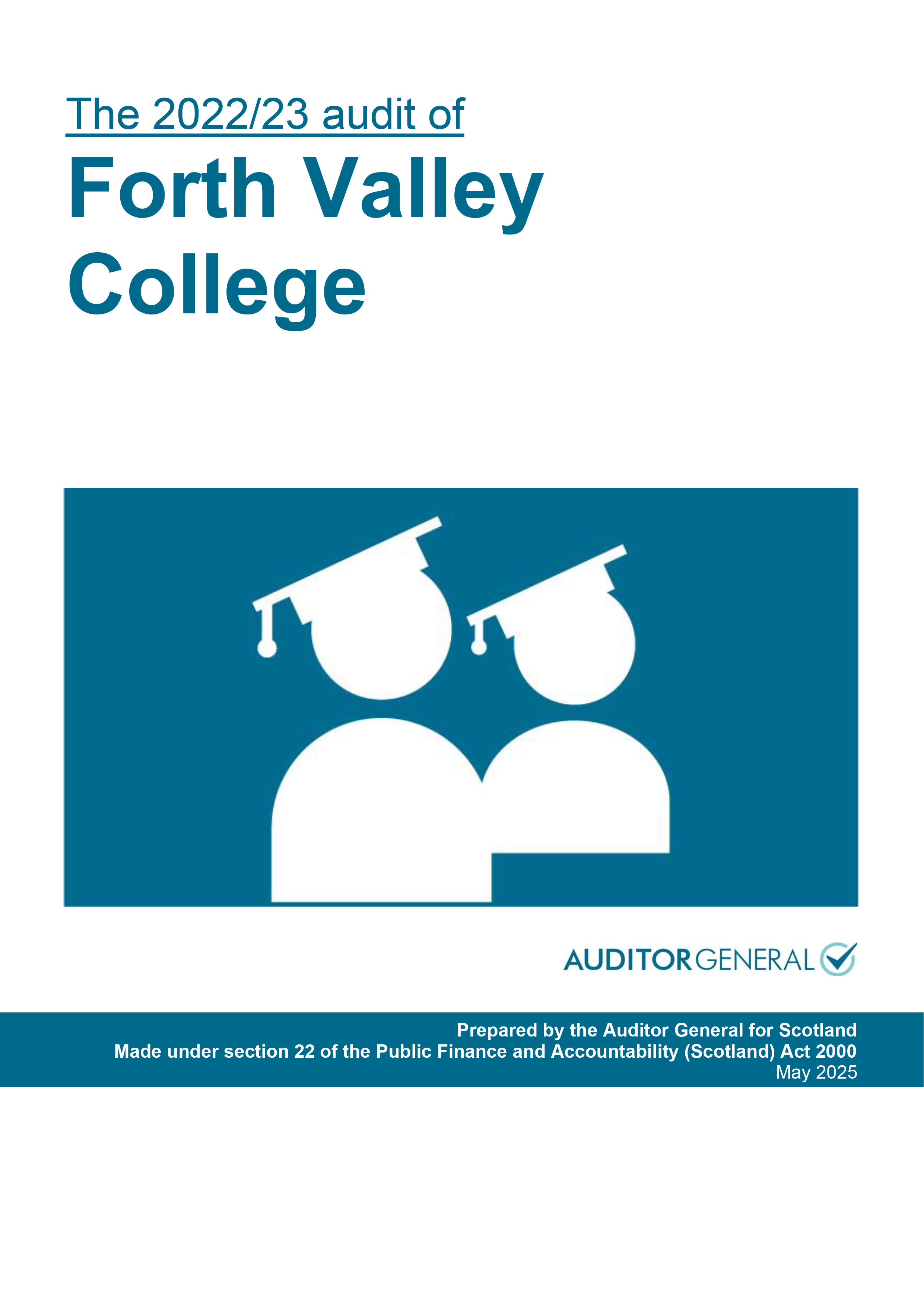View The 2022/23 audit of Forth Valley College