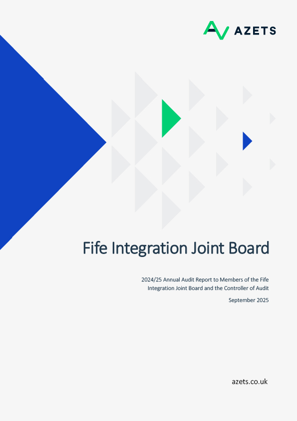 Publication cover: Fife Integration Joint Board annual audit 2024/25