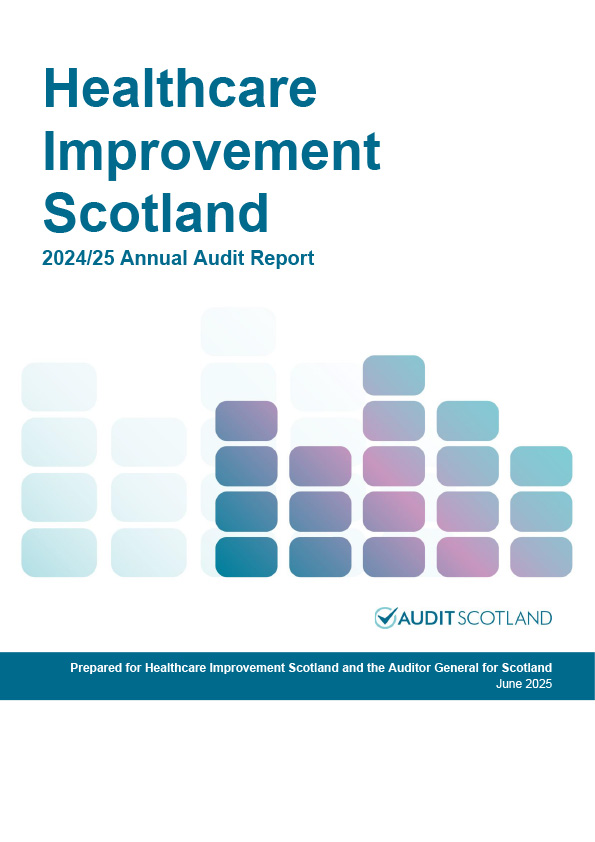 Publication cover: Healthcare Improvement Scotland annual audit 2024/25
