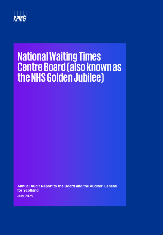 Publication cover: National Waiting Times Centre Board annual audit 2024/25