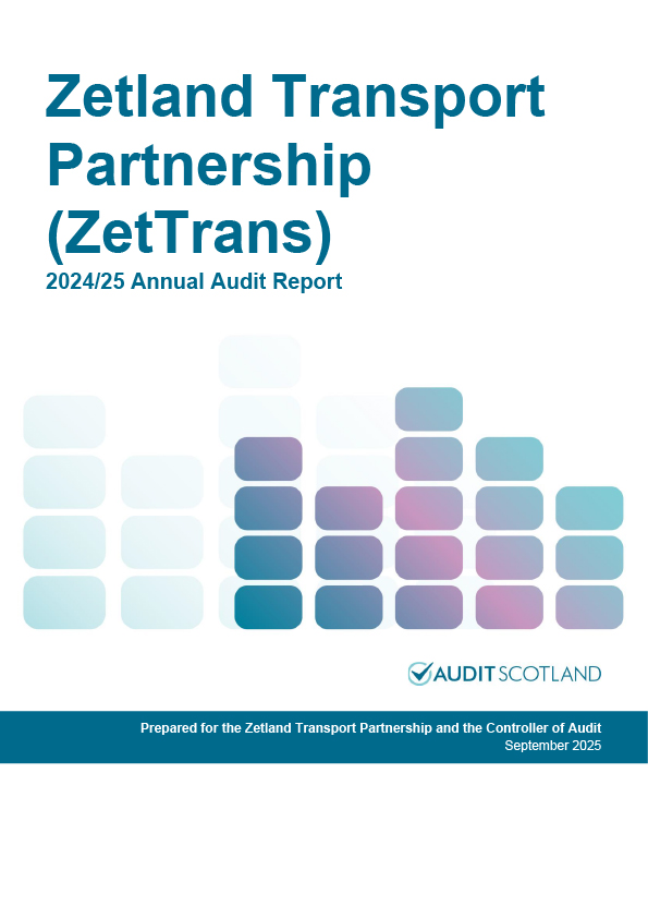 Publication cover: Zetland Transport Partnership annual audit 2024/25