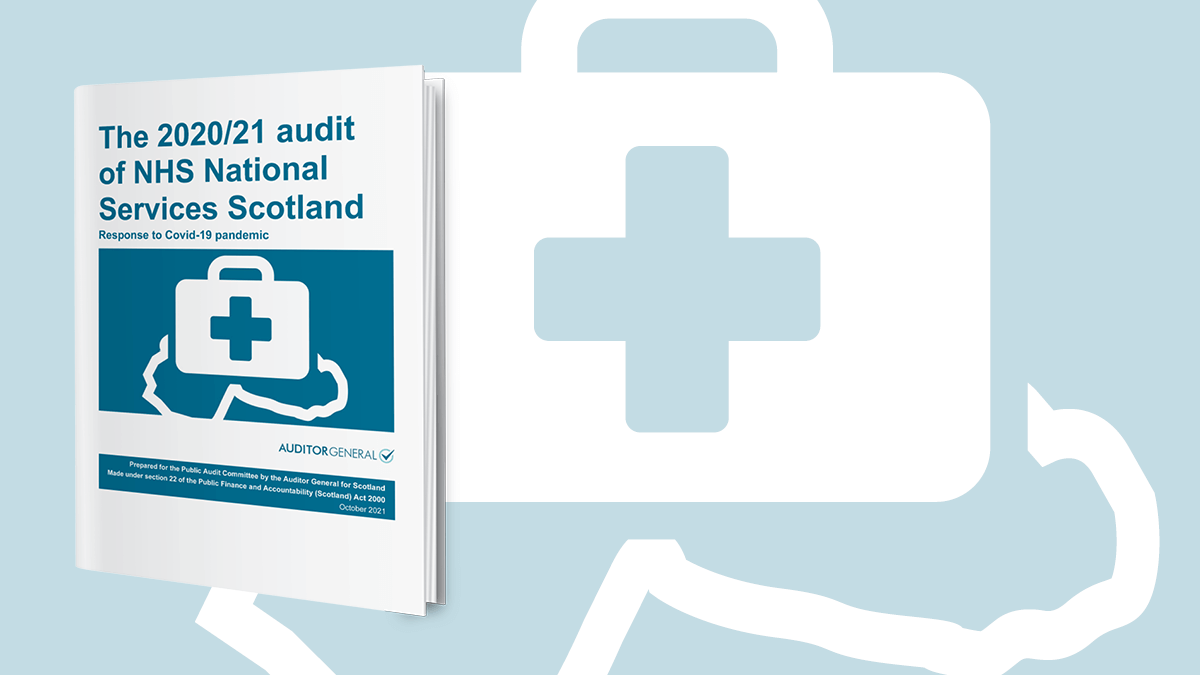 The 2020/21 audit of NHS National Services Scotland report cover