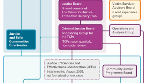 Governance and accountability map for the Justice Transformational Change Programmes (TCPs)