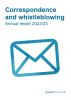 Correspondence and whistleblowing: Annual report 2022/23