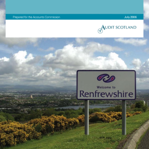 Renfrewshire Council: the Audit of Best Value and Community Planning