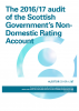 The 2016/17 audit of the Scottish Government's Non-Domestic Rating Account