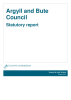 Argyll & Bute Council Statutory report 2013